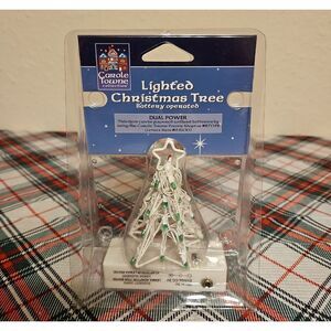 Lemax Battery Operated Lighted Christmas Tree Mini Village Accessory